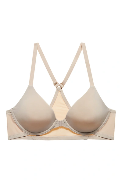 Shop Natori Smooth Comfort Full Fit Front Close Underwire Bra (36ddd) In Cafe