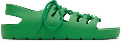 Shop Bottega Veneta Green Jelly Sandals In 3730-grass