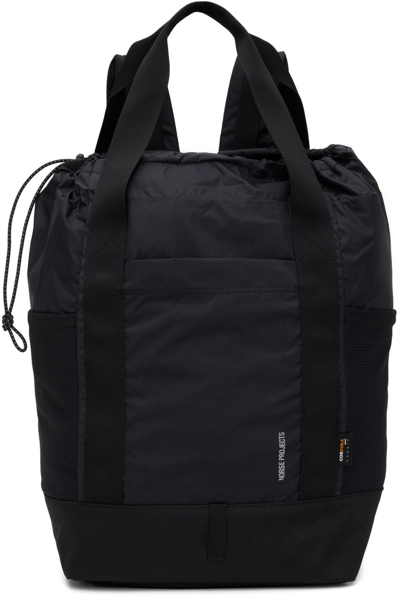 Shop Norse Projects Black Hybrid Cordura Backpack In 9999 Black