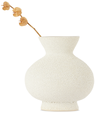 Shop Marloe Marloe Off-white Sloane Vase In Lava / Bone