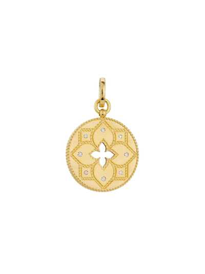 Shop Roberto Coin Women's Venetian Princess 18k Yellow Gold & Diamond Pendant