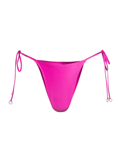Shop Faithfull The Brand Women's Andrea Side-tie Bikini Bottom In Fuchsia