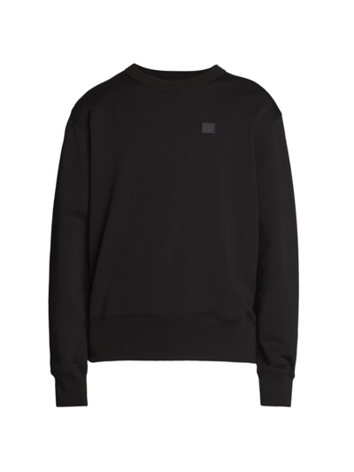 Shop Acne Studios Men's Fairah Crewneck Sweater In Black
