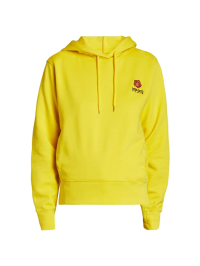 Shop Kenzo Women's Crest Logo Classic Hoodie In Golden Yellow