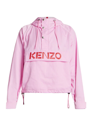 Shop Kenzo Women's Logo Hoodie Windbreaker In Rose