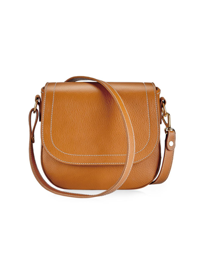 Shop Gigi New York Women's Jackson Leather Saddle Bag In Camel