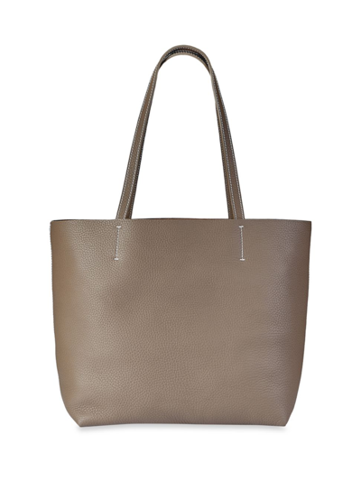 Shop Gigi New York Hunter Leather Tote In Driftwood