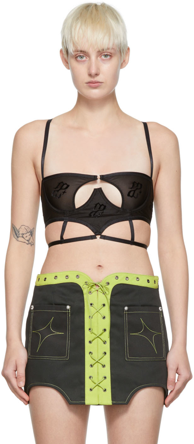 Didu Black Polyester Bra In Black