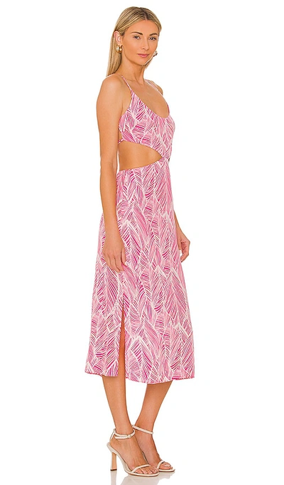 Shop Lovers & Friends Makena Midi Dress In Fuchsia