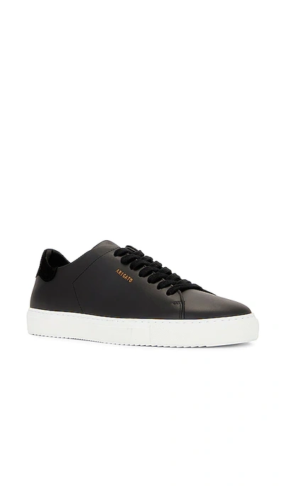 Axel Arigato '90 Clean' Black Low Top Sneakers With Logo Lettering On The Side In Black