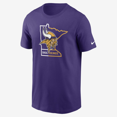 Shop Nike Men's Local Phrase Essential (nfl Minnesota Vikings) T-shirt In Purple