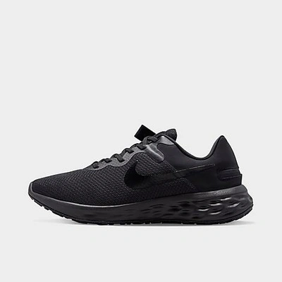 Shop Nike Men's Revolution 6 Flyease Next Nature Running Shoes In Black/black/dark Smoke Grey