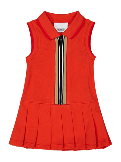 Shop Burberry Kids Dress For Girls In Red
