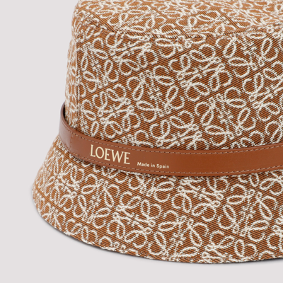 Shop Loewe Anagram Bucket Hat In Nude &amp; Neutrals