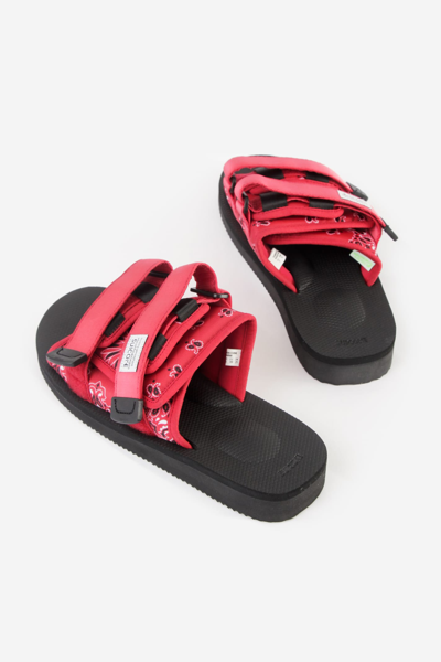 Shop Suicoke Moto-cab-pt02 Flats In Red