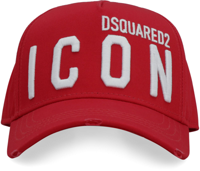 Shop Dsquared2 Logo Baseball Cap In Red