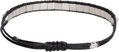 Shop Valentino Garavani - Fabric Bracelet In Black