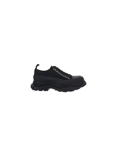 Alexander Mcqueen Tread Slick Sneakers In Black Silver