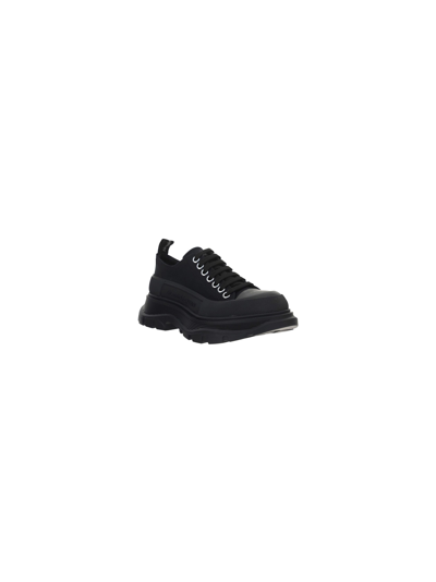 Alexander Mcqueen Tread Slick Sneakers In Black Silver