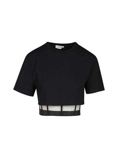 Shop Alexander Mcqueen Tshirt Short In Black