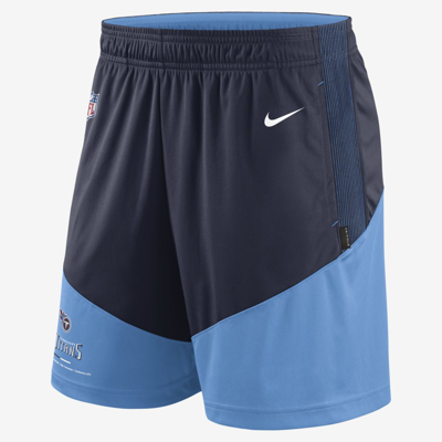 Shop Nike Men's Dri-fit Primary Lockup (nfl Tennessee Titans) Shorts In Blue