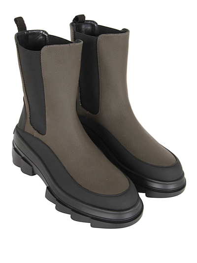 Shop Stuart Weitzman Megalift Chelsea Boot In Lvx Military Black