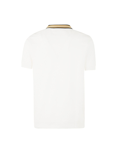 Shop Fred Perry Fp Tramline Tipped Polo Shirt In Snow White