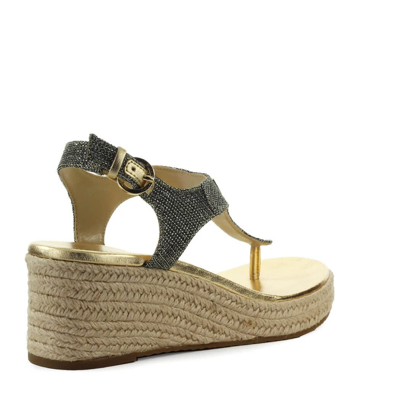 Michael Kors Women's Shoes Wedges Sandals Laney In Gold | ModeSens
