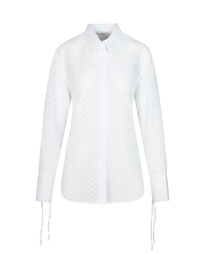 Shop Cecilie Bahnsen Jushn Shirt With Open Back Detai L In White