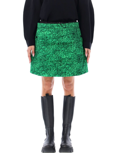 Shop Moncler Padded Mini Skirt In Green