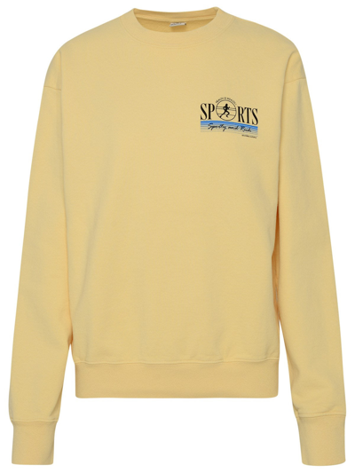 Shop Sporty And Rich Cotton Venice Sweatshirt In Yellow