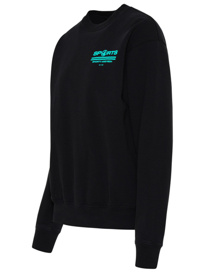 Shop Sporty And Rich Cotton Sport Sweatshirt In Black