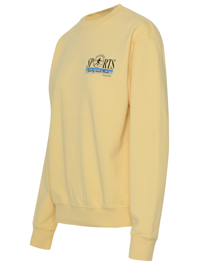 Shop Sporty And Rich Cotton Venice Sweatshirt In Yellow