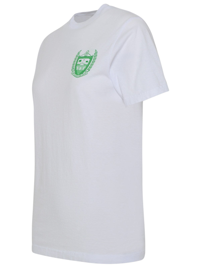 Shop Sporty And Rich Cotton Beverly Hills T-shirt In White