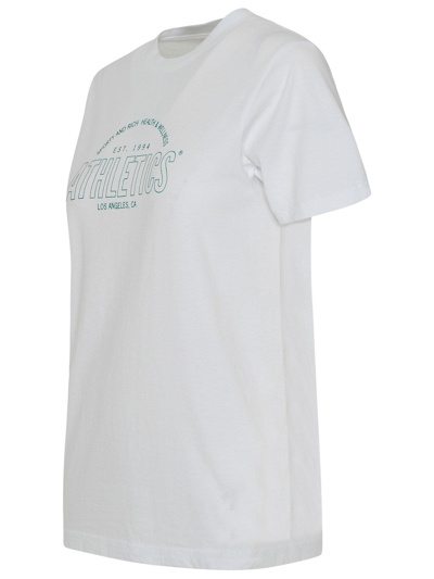 Shop Sporty And Rich Cotton Athletics T-shirt In White