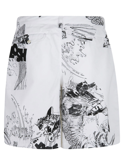 Shop Comme Des Garçons Printed Shorts In White