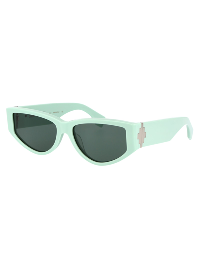 Shop Marcelo Burlon County Of Milan Mata Sunglasses In 5255 Tiffany