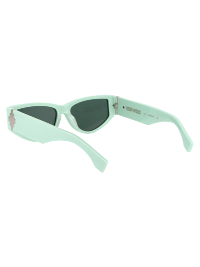 Shop Marcelo Burlon County Of Milan Mata Sunglasses In 5255 Tiffany