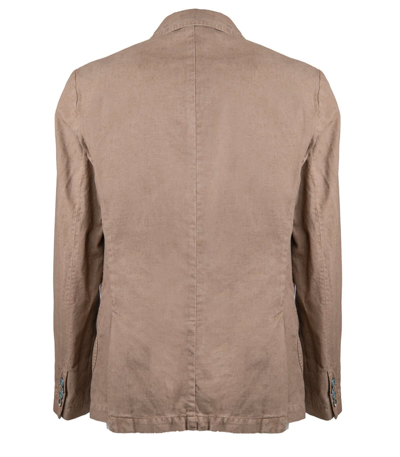 Shop Bob Domi Beige Single-breasted Jacket In Tabacco