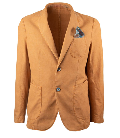 Shop Bob Domi Orange Single-breasted Jacket In Arancio