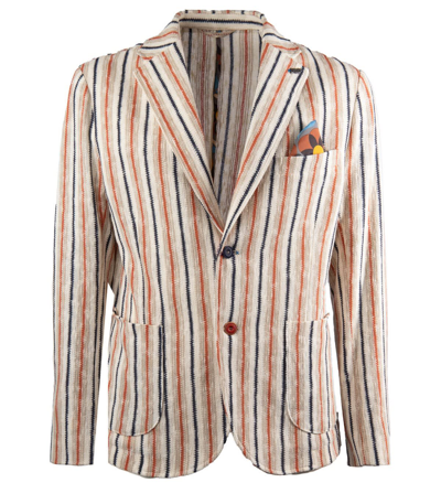 Shop Bob Light Multicolor Striped Single-breasted Jacket