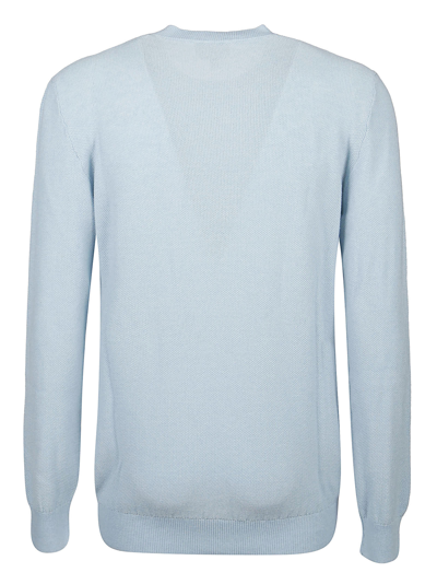 Shop Apc Christian Sweater In Iab Bleu Clair