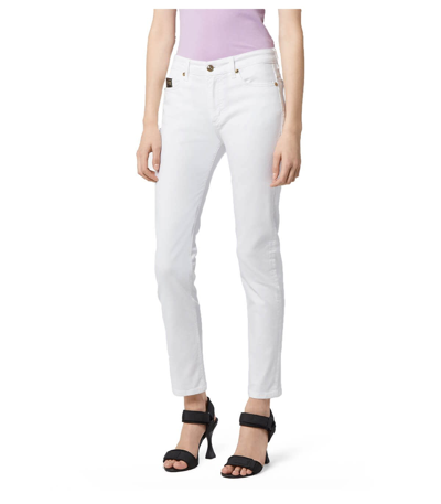 Shop Versace Jeans Couture Melissa White Jeans In Bianco