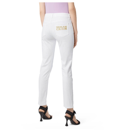 Shop Versace Jeans Couture Melissa White Jeans In Bianco