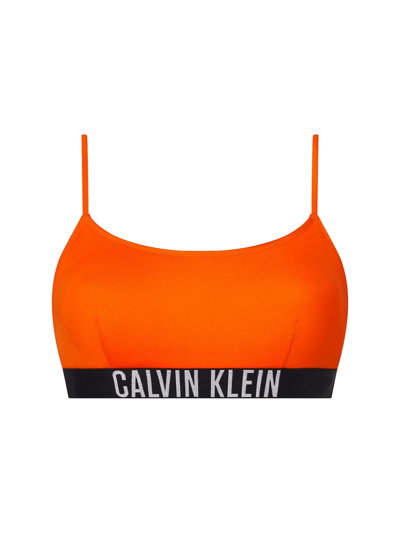 Shop Calvin Klein Top Sea Bralette In Orange