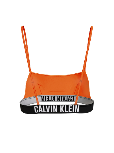 Shop Calvin Klein Top Sea Bralette In Orange