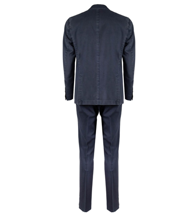 Shop Santaniello Blue Washed-effect Suit