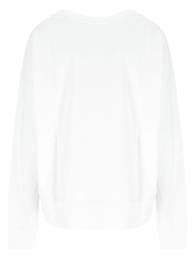 Shop Maison Margiela White Cotton Sweatshirt In Bianco