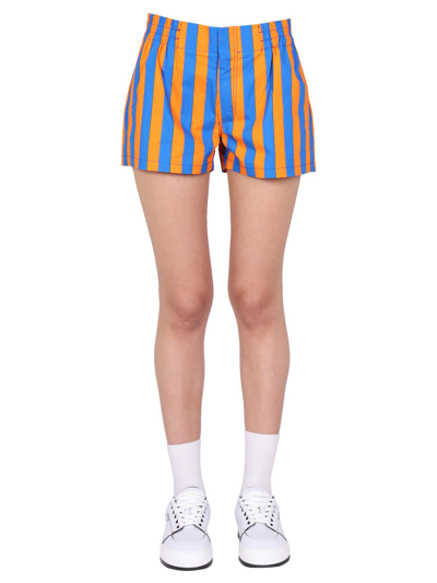 Shop Sunnei Striped Pattern Shorts In Multicolor