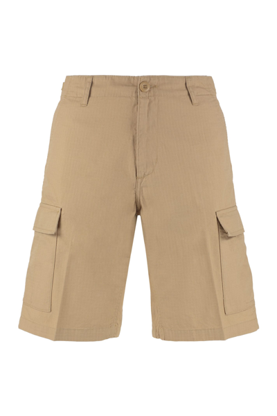 Shop Carhartt Aviation Cotton Bermuda Shorts In Beige